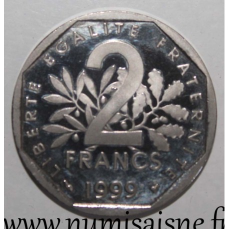 GADOURY 547b - 2 FRANCS 1999 TYPE SEMEUSE - BELLE EPREUVE