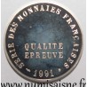 MEDAILLE DE LA MONNAIE DE PARIS ISSU DU COFFRET BELLE EPREUVE DE 1991