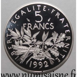 FRANCE - KM 926a.2 - 5 FRANCS 1992 - TYPE SOWER