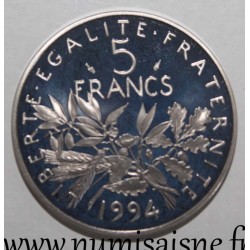 FRANKREICH - KM 926a.2 - 5 FRANCS 1994 - TYP SAMANN