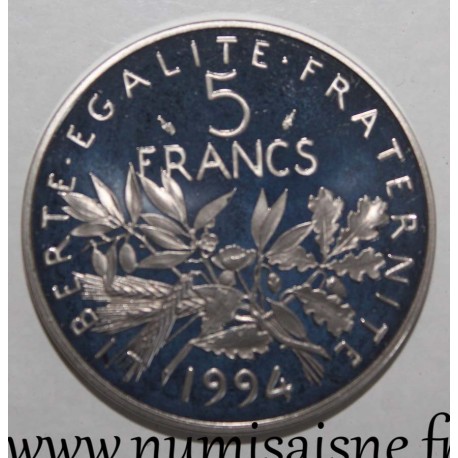 FRANCE - KM926a.2 - 5 FRANCS 1994 - TYPE SOWER