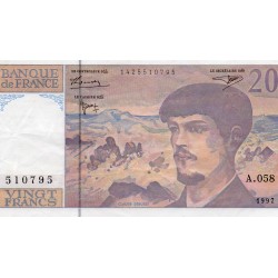 FRANCE - PICK 151 - 20 FRANCS DEBUSSY - 1997 - A 058 - PICK 151