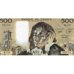 FAY 71/22 - 500 FRANCS PASCAL - 04/09/1980 - M.123 - PICK 156