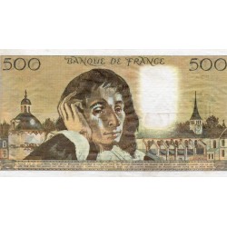 FRANCE - PICK 156 - 500 FRANCS PASCAL - 04/09/1980 - B.109