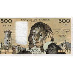 FAY 71/17 - 500 FRANCS PASCAL - 03/11/1977 - G.83 - PICK 156