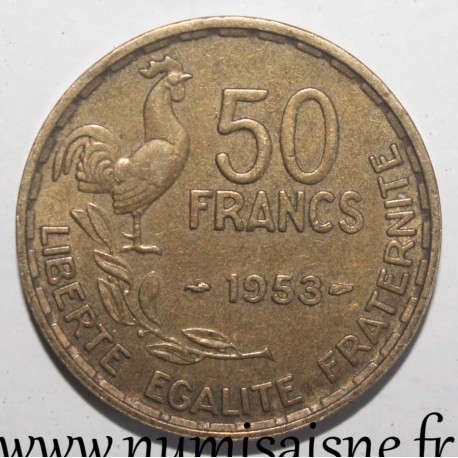 FRANCE - KM 918 - 50 FRANCS 1953 - TYPE GUIRAUD