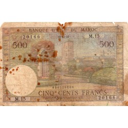 MAROC - PICK 46 b - 500 francs - 19/12/1956