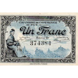 COUNTY 43 - LE PUY - CHAMBER OF COMMERCE - 1 FRANC - 10/10/1916 - SERIE D