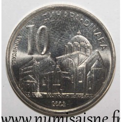 SERBIA - KM 37 - 10 DINARS 2003 - ORTHODOX MONASTERY OF STUDENICA