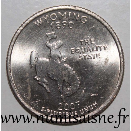 UNITED STATES - KM 399 - 1/4 DOLLAR 2007 P - Philadelphia - WYOMING