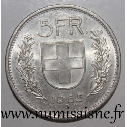 SWITZERLAND - KM 40 - 5 FRANCS 1965 B - Berne