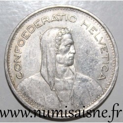 SWITZERLAND - KM 40 - 5 FRANCS 1953 B - SHEPHERD'S HEAD