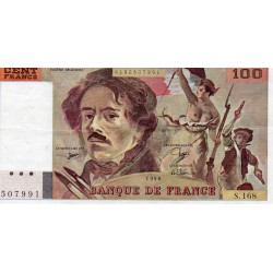 FRANCE - PICK 154 - 100 FRANCS DELACROIX - TYPE 1978 - 1990 - CONTINUOUS PRINTS