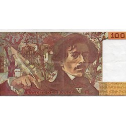 FRANCE - PICK 154 - 100 FRANCS DELACROIX - TYPE 1978 - 1990 - CONTINUOUS PRINTS