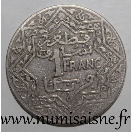 MOROCCO - Y 36 - 1 FRANC 1921 - AH 1339