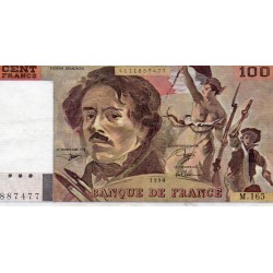 FRANCE - PICK 154 - 100 FRANCS DELACROIX - TYPE 1978 - 1990 - CONTINUOUS PRINTS