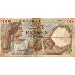 FRANCE - PICK 94 - 100 FRANCS SULLY - TYPE 1939 - 18/04/1940 - SCOTCH