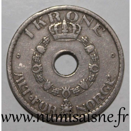 NORWAY- KM 385 - 1 KRONE 1925 - HAAKON VII