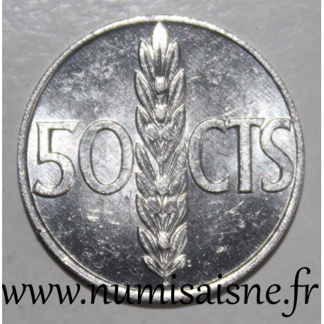 SPAIN - KM 795 - 50 CENTIMOS 1966 - 73 Im Stern