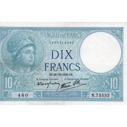 FAY 07/13 - 10 FRANCS MINERVE - 26/10/1939 - PICK 84