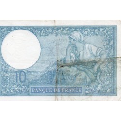 FRANKREICH - PICK 84 - 10 FRANCS MINERVE - 26/10/1939