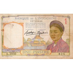 INDOCHINA - PICK 143 - 1 PIASTRE - ND (1932-39)