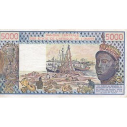 WEST AFRICAN STATES - IE HOW - PICK 108 A m  - 5.000 FRANCS 1985 - "A" - B C E A O