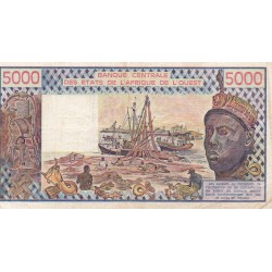 WEST AFRICAN STATES - IE HOW - PICK 108 A i  - 5.000 FRANCS 1982 - "A" - B C E A O
