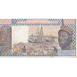WEST AFRICAN STATES - IE HOW - PICK 108 A f  - 5.000 FRANCS 1988 - "A" - B C E A O