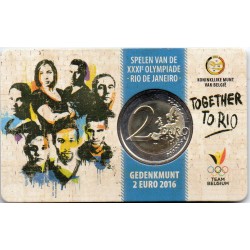 BELGIQUE - 2 EURO 2016 - JEUX OLYMPIQUES A RIO - Coincard