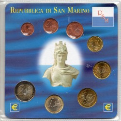 SAN MARIN - 3.88 EUROS MINTSET - MIXED YEARS - 8 COINS - UNCIRCULATED