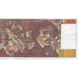 FRANCE - PICK 154 - 100 FRANCS DELACROIX - TYPE 1978 - 1990 - CONTINUOUS PRINTS