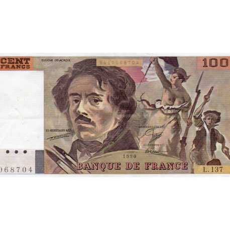 FAY 69BIS/1a - 100 FRANCS DELACROIX - 1990 - PICK 154