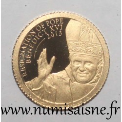 COOK ISLANDS - 1 DOLLAR 2013 - POPE BENEDICT XVI