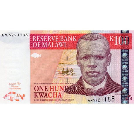 MALAWI - PICK 46 a - 100 KWACHA - 01/10/2001