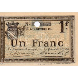 Komitat 10 - TROYES - 1 FRANCS - 08/09/1914