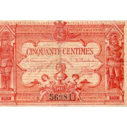 86 - POITIERS - 50 CENTIMES - OCTOBRE 1915 - CHAMBRE DE COMMERCE - DV