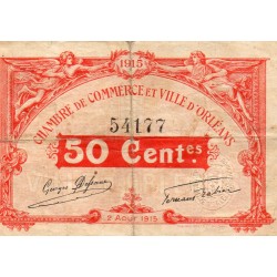 Komitat 41 - ORLEANS - 50 CENTIMES 1915 - 02.08 - HANDELSKAMMER