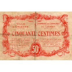 Komitat 41 - ORLEANS - 50 CENTIMES 1915 - 02.08 - HANDELSKAMMER