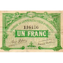 41 - ORLEANS - 1 FRANC 1915 - 02.08 - CHAMBRES DE COMMERCE