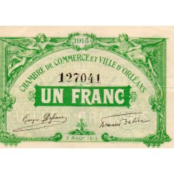 41 - ORLEANS - 1 FRANC 1915 - 02.08 - CHAMBRE DE COMMERCE