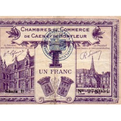 COUNTY 14 - CAEN ET HONFLEUR - 1 FRANC 1920 - CHAMBER OF COMMERCE