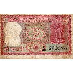 INDIA - PICK 53 f - 2 RUPEES - NON DATE - SIGN 82 - LETTRE C
