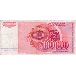 YUGOSLAVIA - PICK 97 - 100 000 DINARA - 01/05/1989
