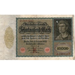 ALLEMAGNE - PICK 70 - 10 000 MARK - 19/01/1922