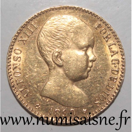 SPAIN - KM 693 - 20 PESETAS 1890