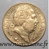 FRANCE - KM 712 - 20 FRANCS 1818 A - Paris - GOLD - LOUIS XVIII