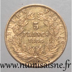 FRANCE - KM 803 - 5 FRANCS 1866 A - Paris - NAPOLEON III - GOLD