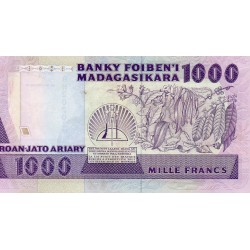 MADAGASCAR - PICK 72 b - 1000 FRANCS - ND 1988-93