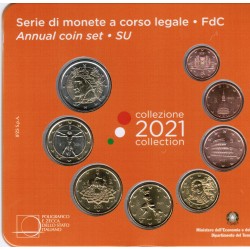 ITALIE - COFFRET EURO BRILLANT UNIVERSEL 2021 - 8 PIECES (3.88 euros)